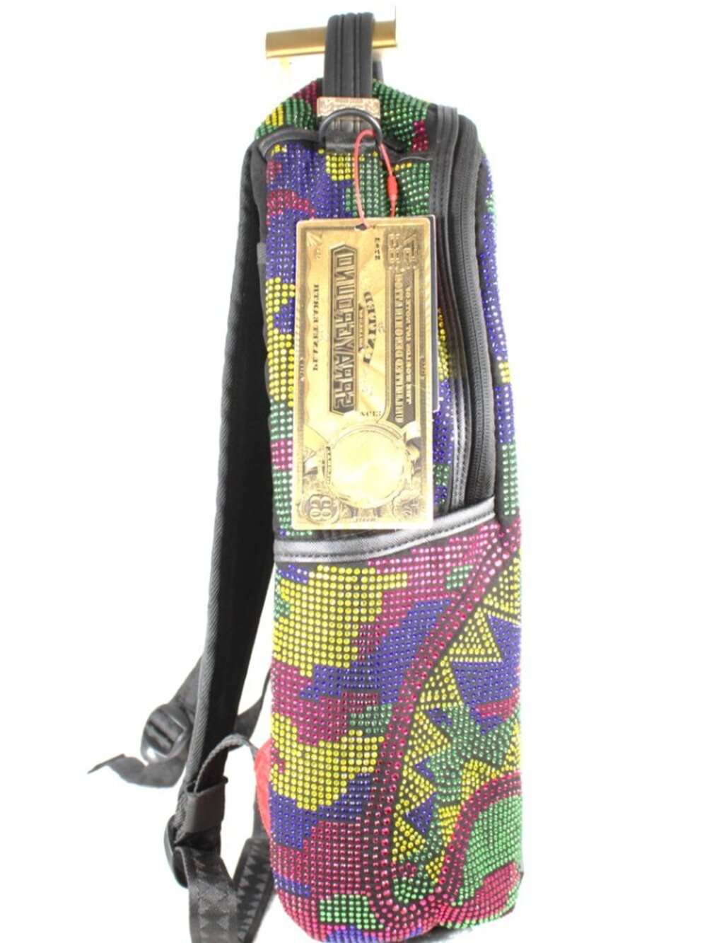 Sprayground Limited Edition Rhinestone Multicolor Backpack Rare - Picture 3 of 14